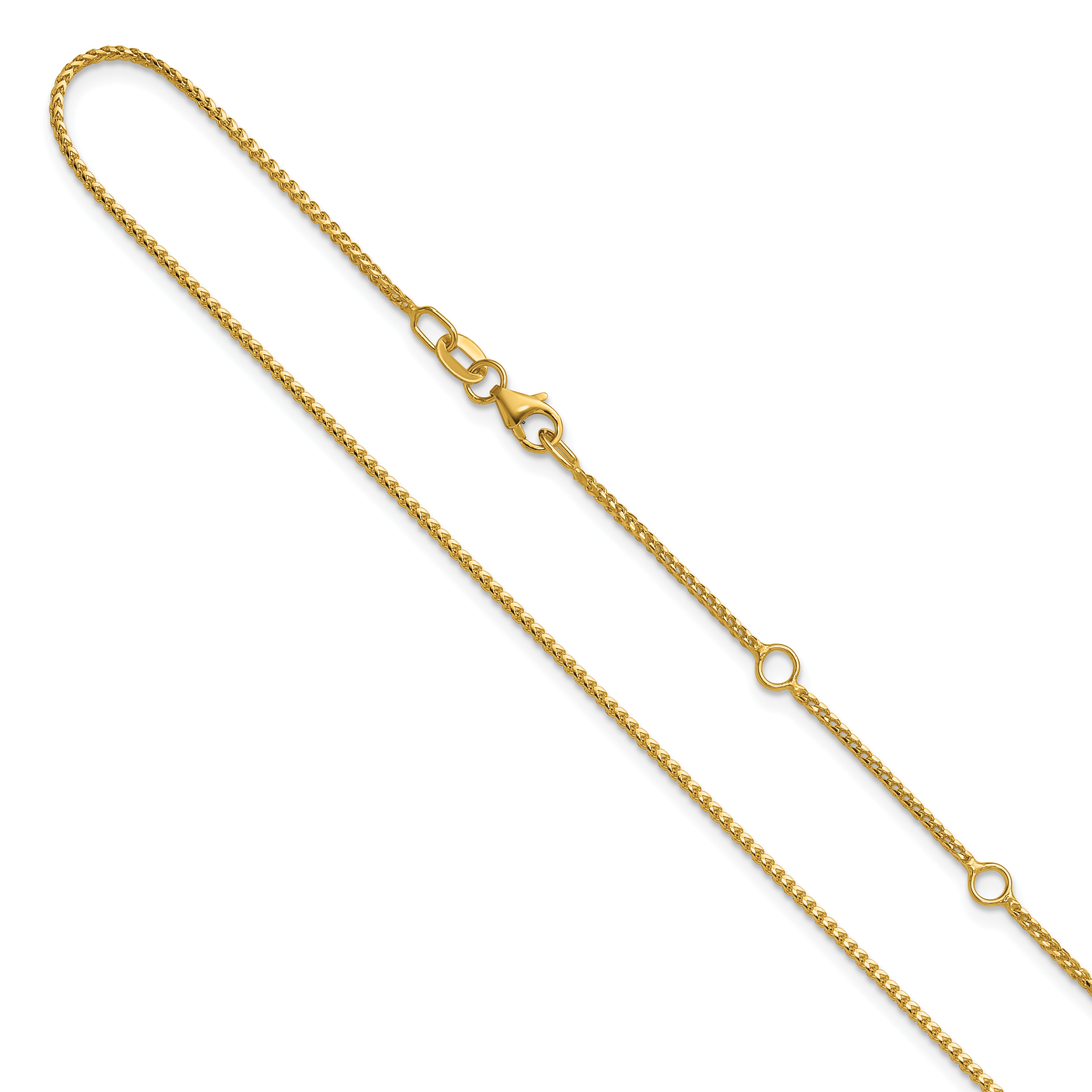 1.1mm 10K Yellow Gold Franco Chain - Sophia Jewelers Main image