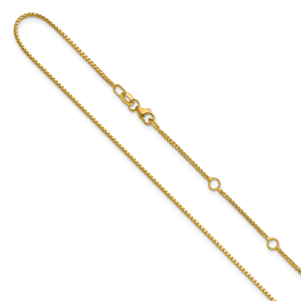 1.1mm 10K Yellow Gold Franco Chain - Sophia Jewelers