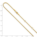 1.25mm 10K Yellow Gold Franco Chain - Sophia Jewelers