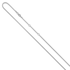 1.25mm 10K White Gold Franco Chain - Sophia Jewelers