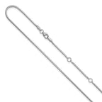 1.25mm 10K White Gold Franco Chain - Sophia Jewelers