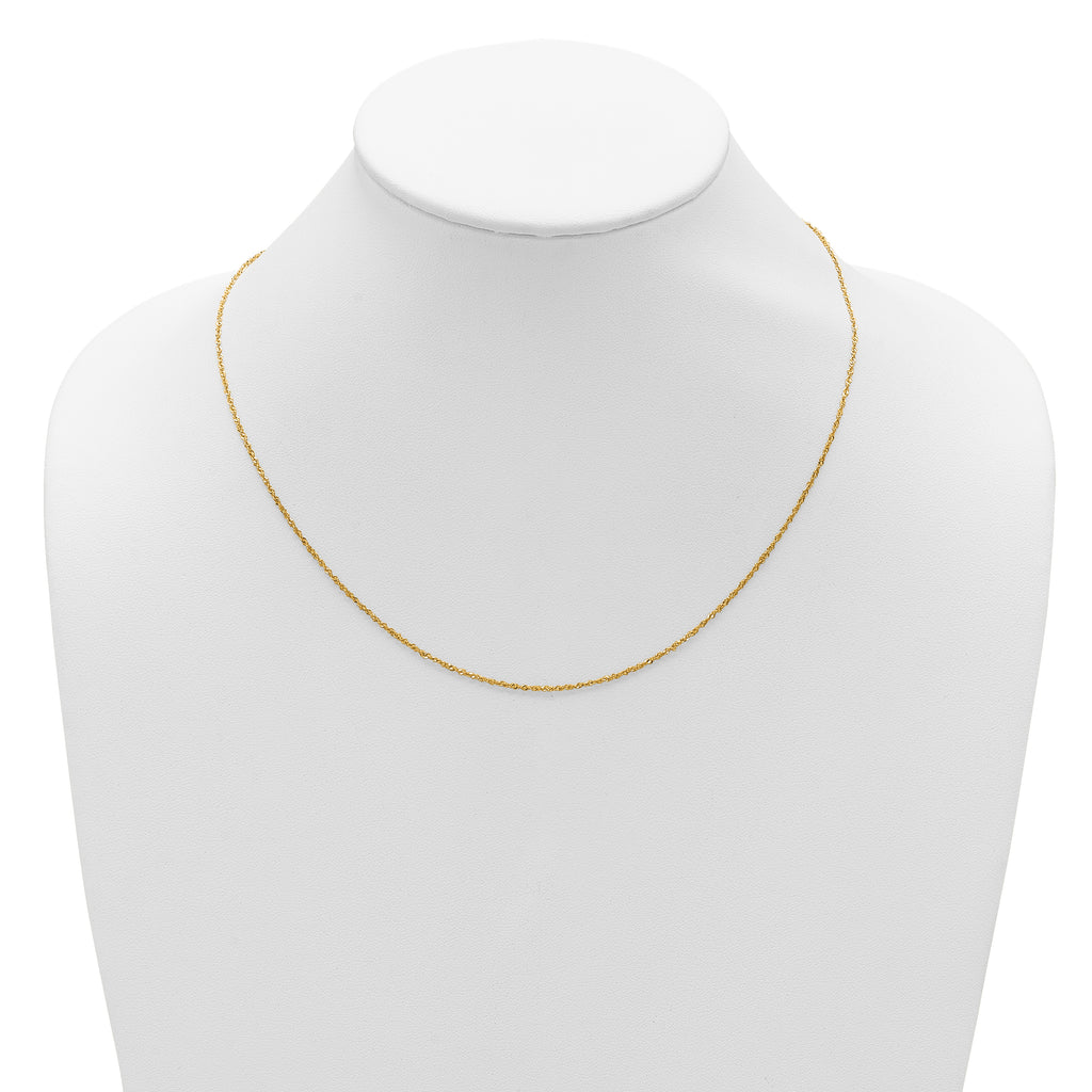 1.1mm 10K Yellow Gold Singapore Chain - Sophia Jewelers