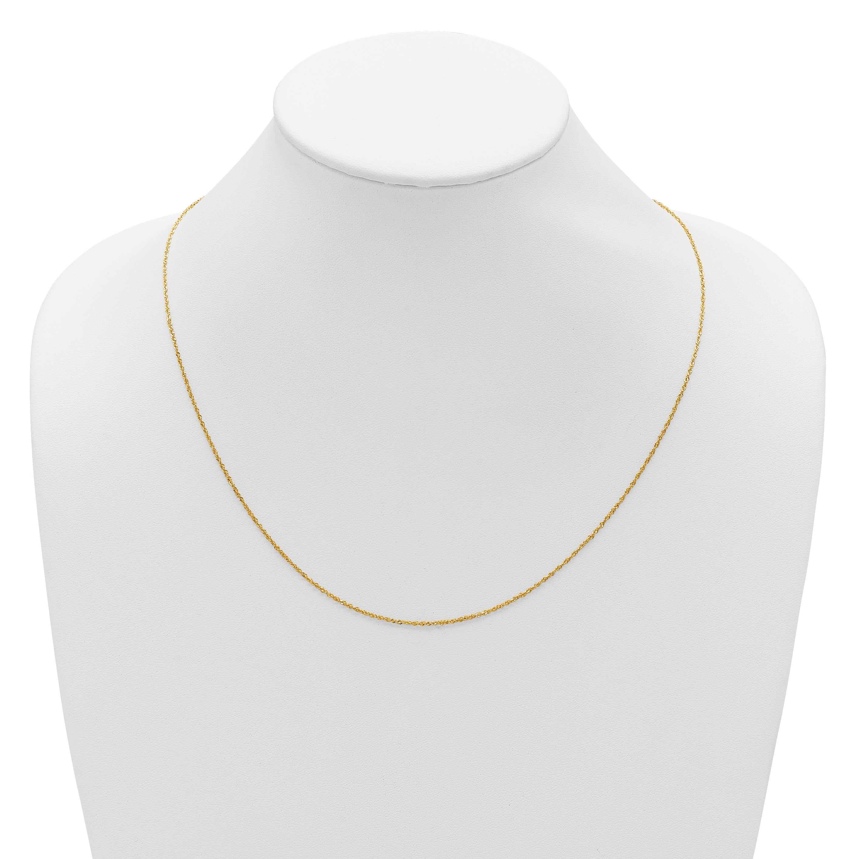 1.1mm 10K Yellow Gold Singapore Chain - Sophia Jewelers