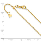 1.1mm 10K Yellow Gold Singapore Chain - Sophia Jewelers