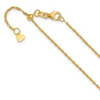 1.1mm 10K Yellow Gold Singapore Chain - Sophia Jewelers