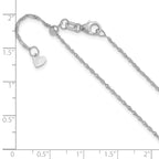 1.1mm 10K White Gold Singapore Chain - Sophia Jewelers