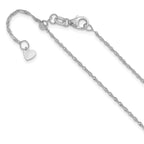 1.1mm 10K White Gold Singapore Chain - Sophia Jewelers