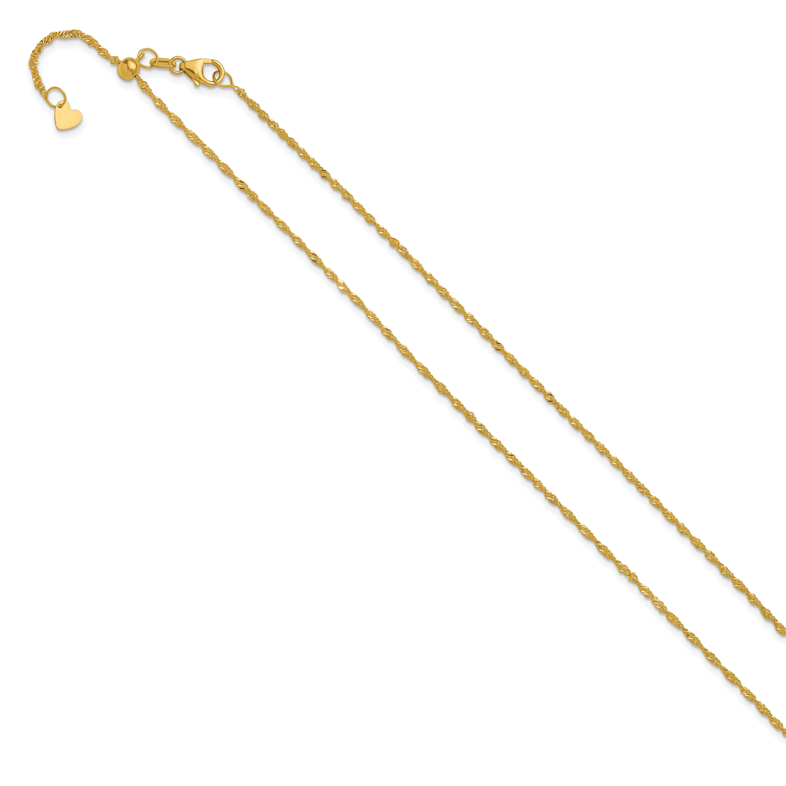 1.3mm 10K Yellow Gold Singapore Chain Secondary image