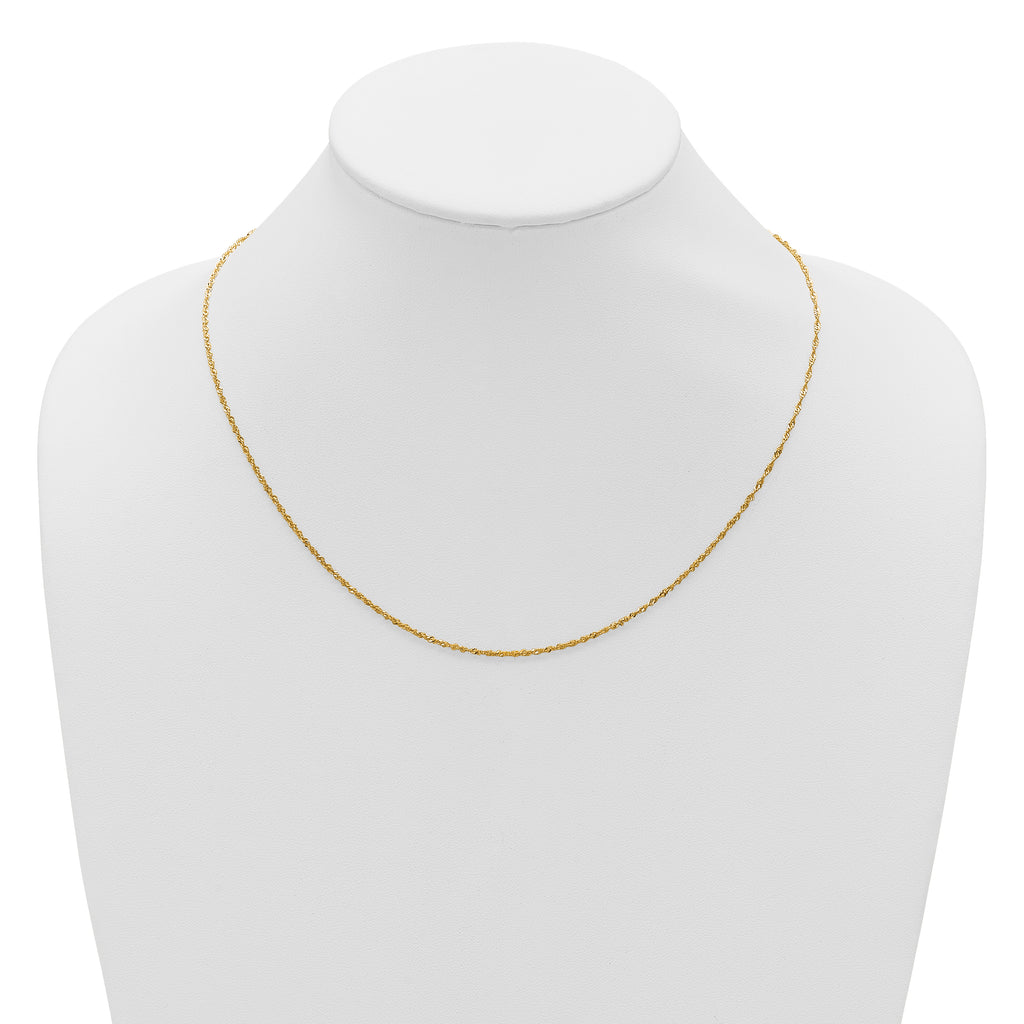 1.3mm 10K Yellow Gold Singapore Chain - Sophia Jewelers