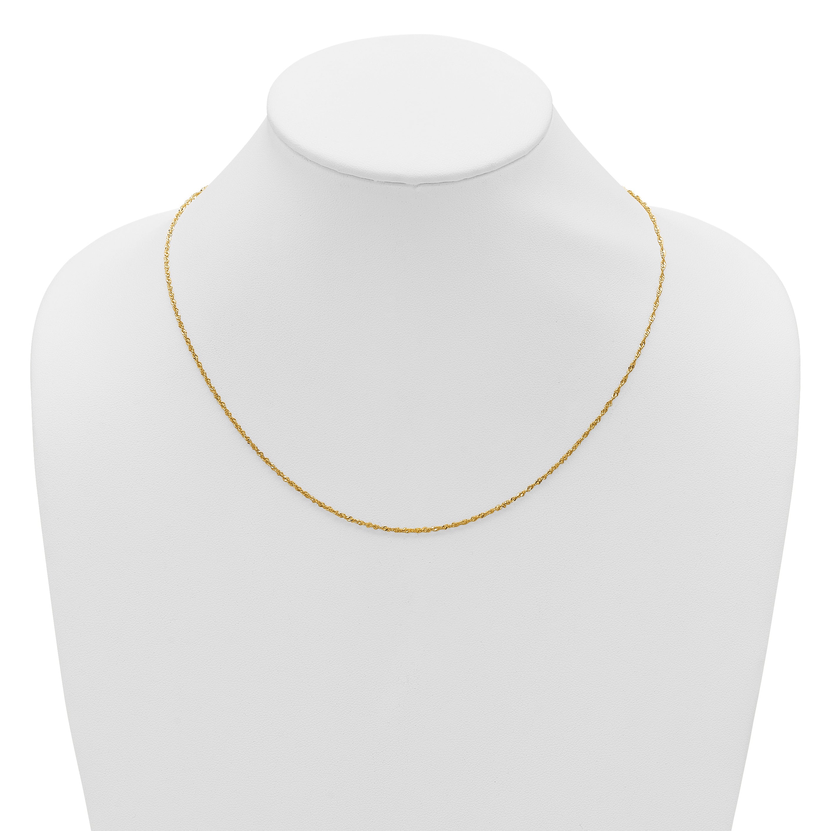 1.3mm 10K Yellow Gold Singapore Chain - Sophia Jewelers
