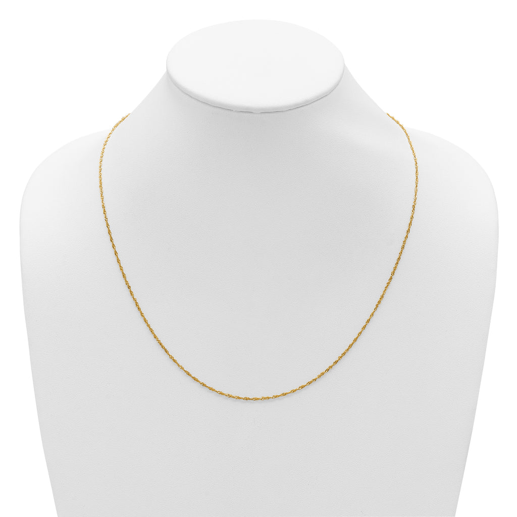 1.3mm 10K Yellow Gold Singapore Chain - Sophia Jewelers