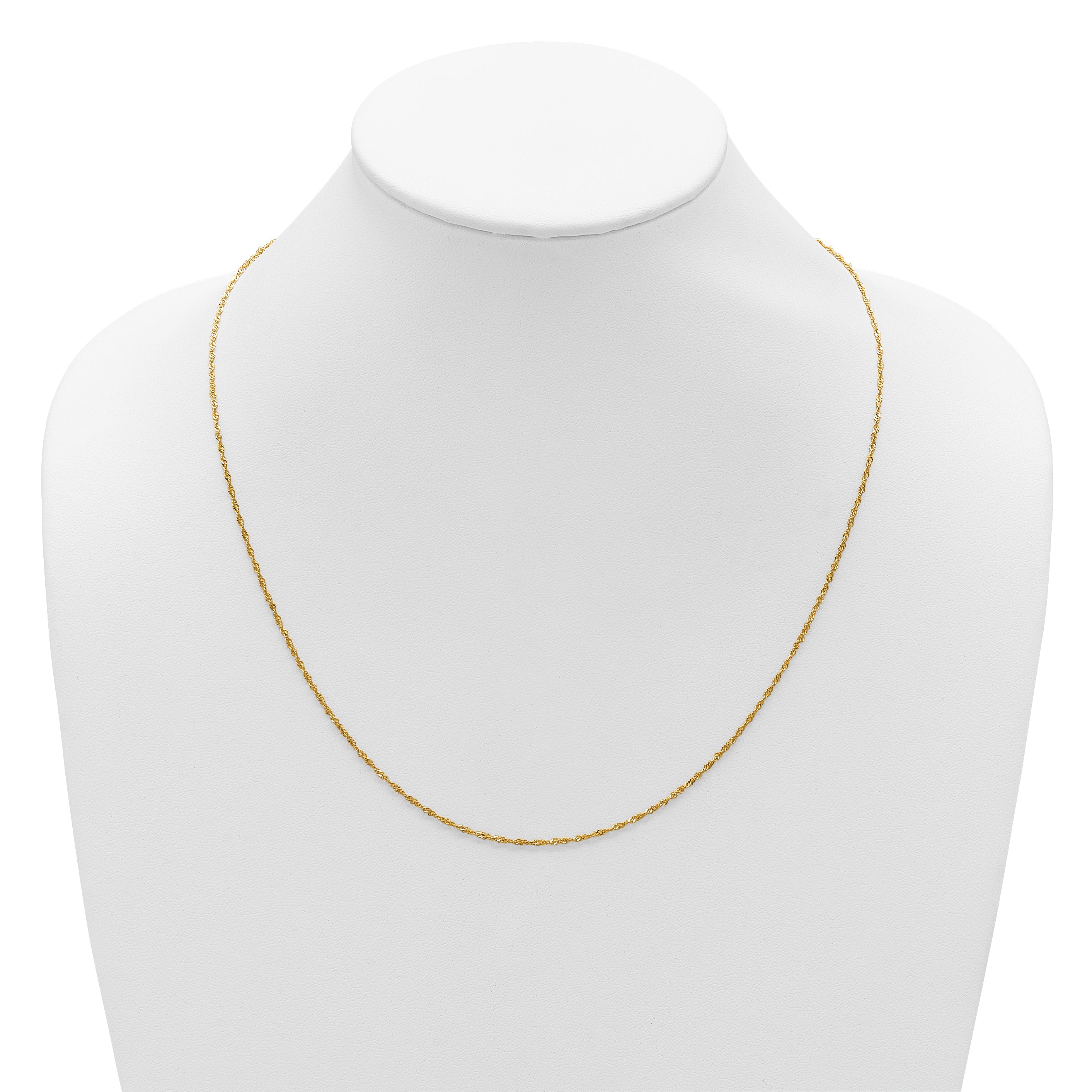 1.3mm 10K Yellow Gold Singapore Chain - Sophia Jewelers