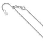 1.3mm 10K White Gold Singapore Chain - Sophia Jewelers