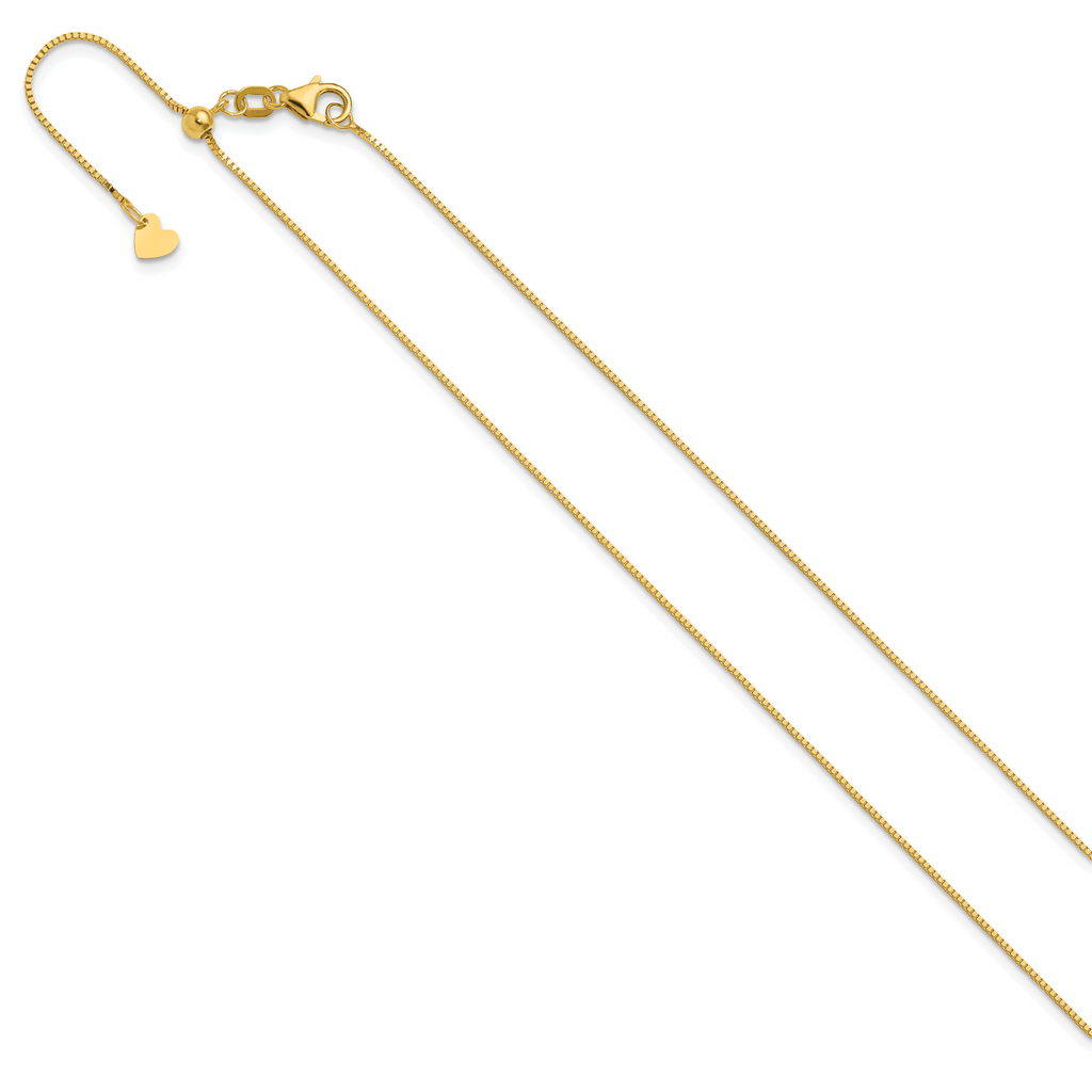 0.7mm 10K Yellow Gold Box Chain - Sophia Jewelers