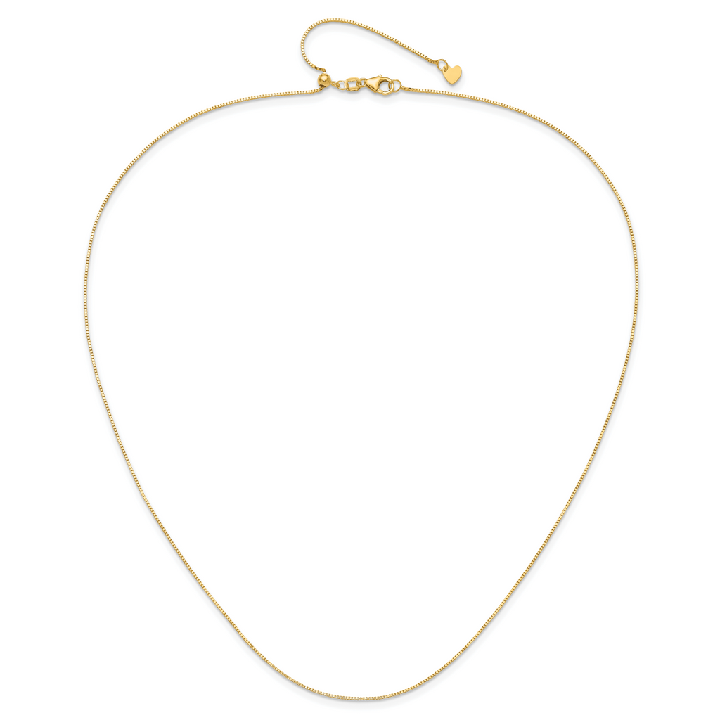 0.7mm 10K Yellow Gold Box Chain - Sophia Jewelers