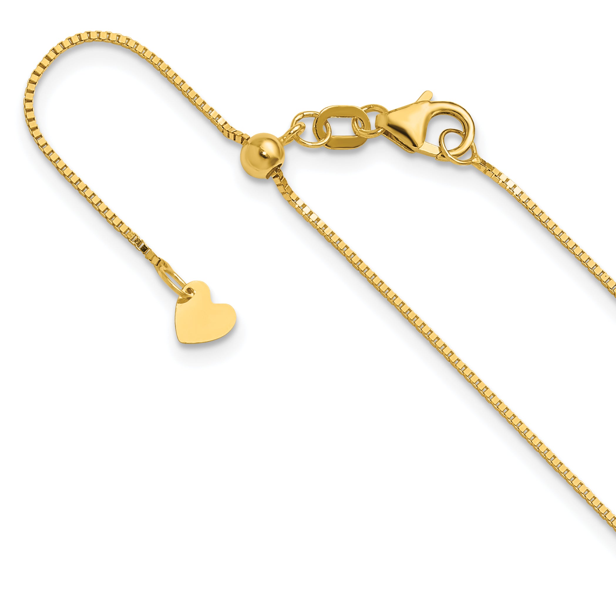 0.7mm 10K Yellow Gold Box Chain - Sophia Jewelers Main image