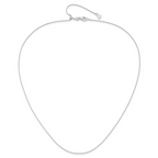 0.7mm 10K White Gold Box Chain - Sophia Jewelers