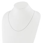 0.7mm 10K White Gold Box Chain - Sophia Jewelers