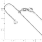 0.7mm 10K White Gold Box Chain - Sophia Jewelers