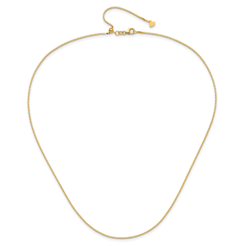 1.0mm 10K Yellow Gold Box Chain - Sophia Jewelers