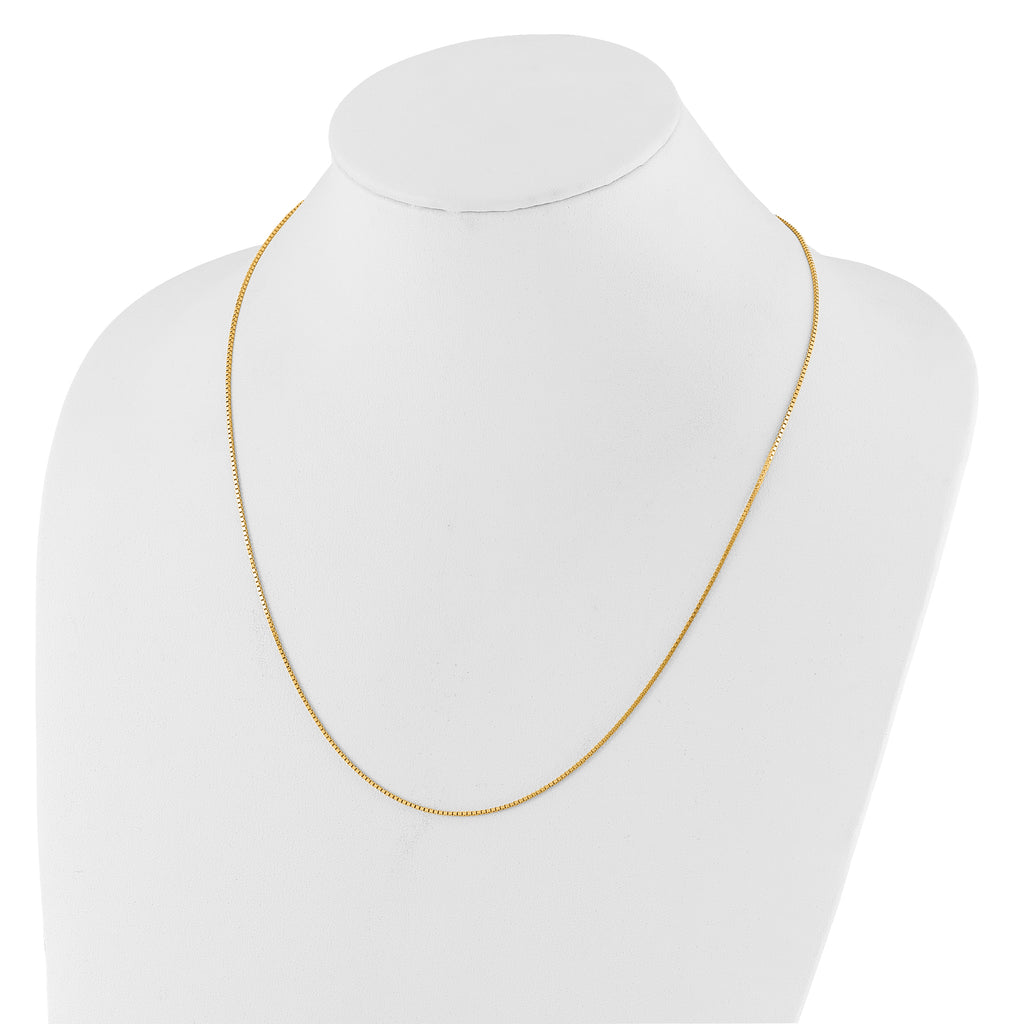 1.0mm 10K Yellow Gold Box Chain - Sophia Jewelers