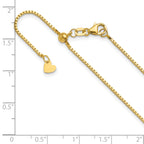 1.0mm 10K Yellow Gold Box Chain - Sophia Jewelers
