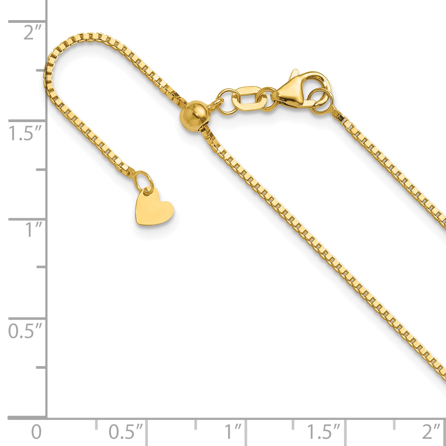 1.0mm 10K Yellow Gold Box Chain - Sophia Jewelers