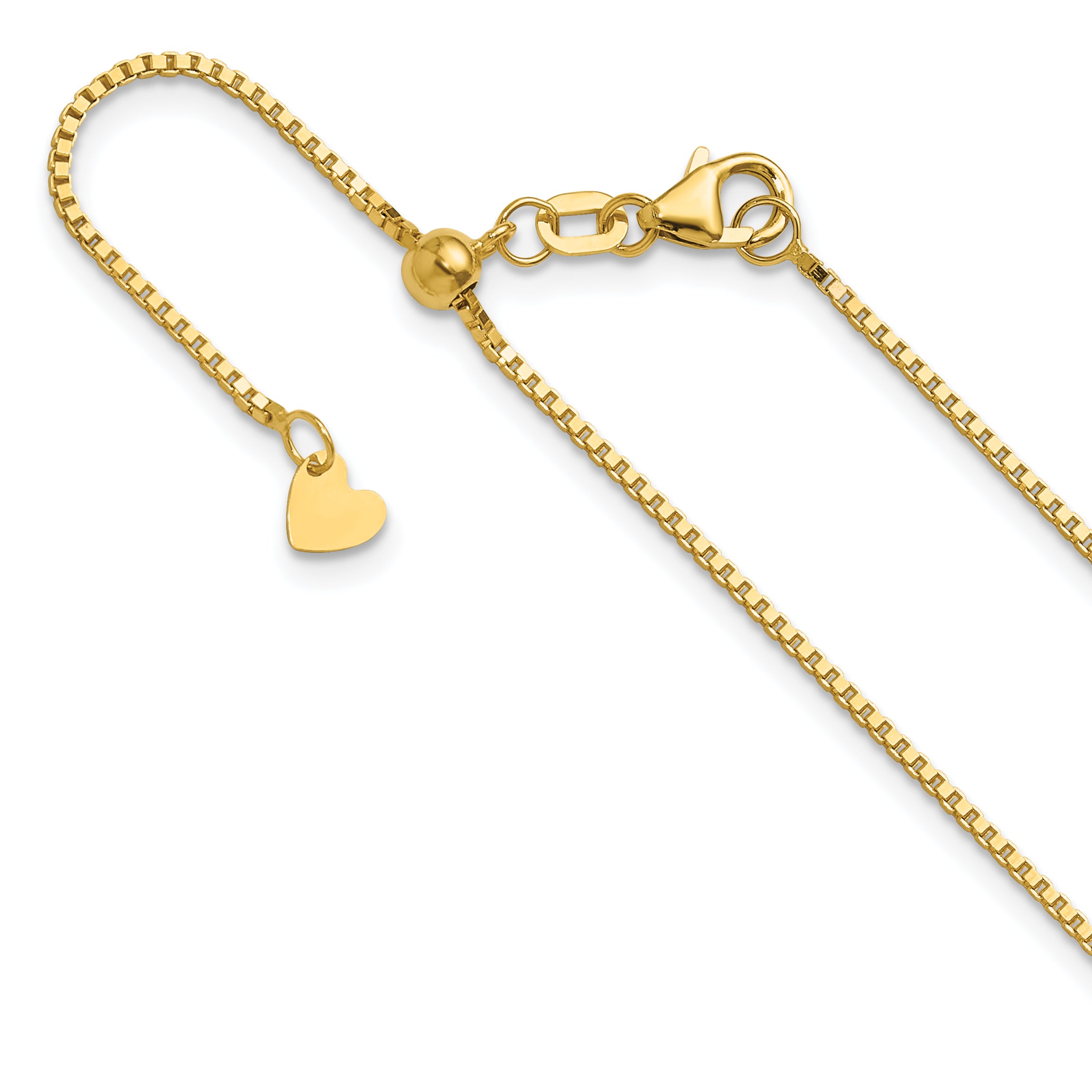 1.0mm 10K Yellow Gold Box Chain - Sophia Jewelers