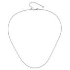 1.0mm 10K White Gold Box Chain - Sophia Jewelers
