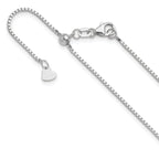 1.0mm 10K White Gold Box Chain - Sophia Jewelers
