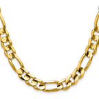 10K 10.0mm Concave Figaro Chain