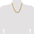 10.0mm 10K Yellow Gold Concave Figaro Chain - Sophia Jewelers