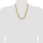 10K 10.0mm Concave Figaro Chain