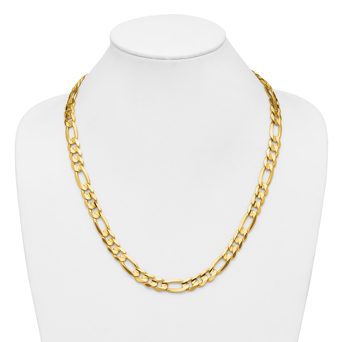 10K 10.0mm Concave Figaro Chain