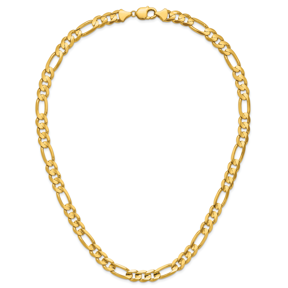 10K 10.0mm Concave Figaro Chain