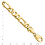 10K 10.0mm Concave Figaro Chain