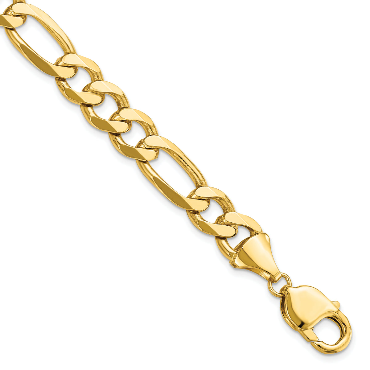 10K 10.0mm Concave Figaro Chain