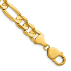10.0mm 10K Yellow Gold Concave Figaro Chain - Sophia Jewelers