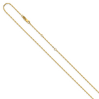10K Yellow Gold Cable Chain Necklace, 18 in