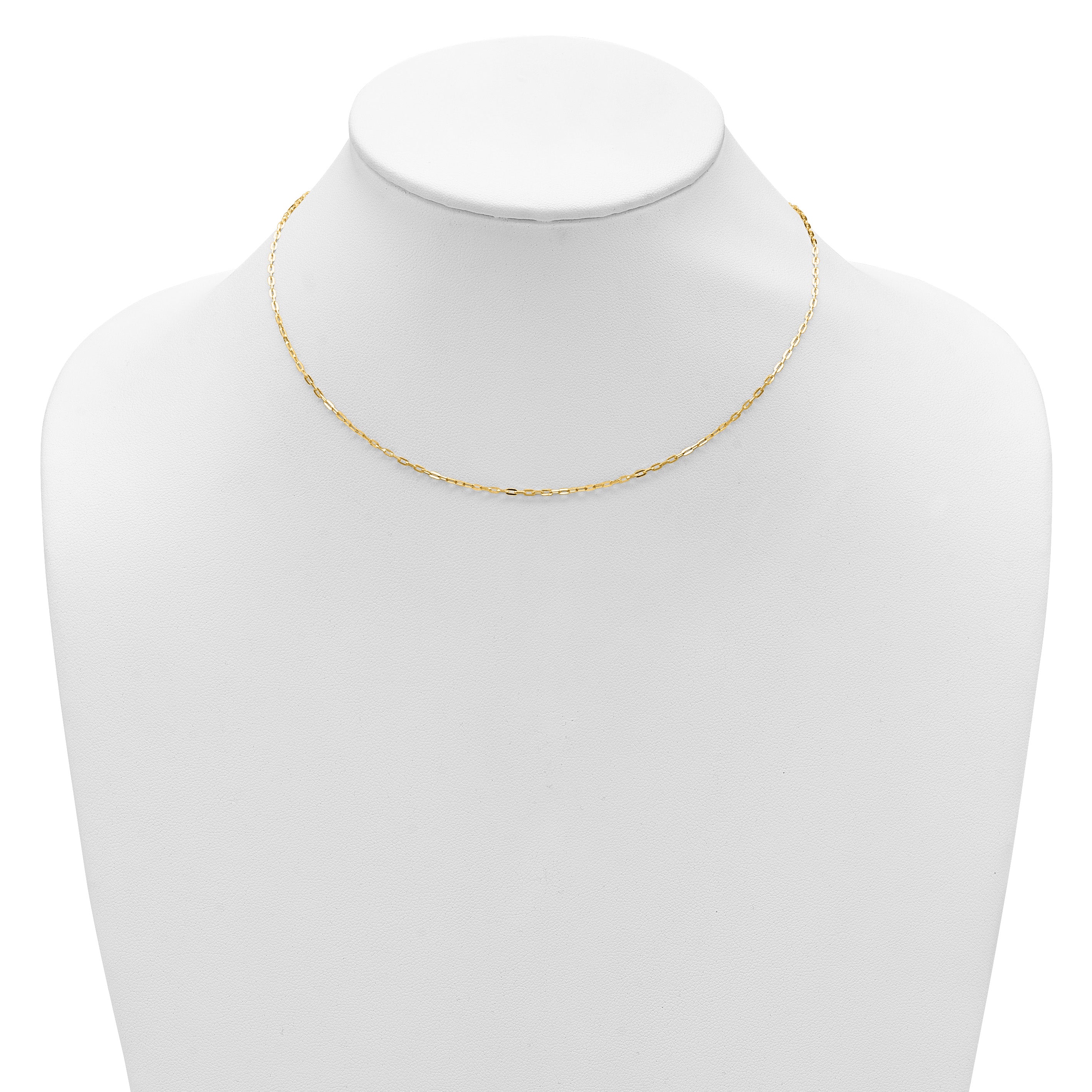 10K Yellow Gold Cable Chain Necklace, 18 in