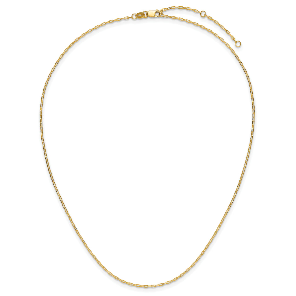10K Yellow Gold Cable Chain Necklace, 18 in
