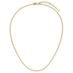 10K Yellow Gold Cable Chain Necklace, 18 in