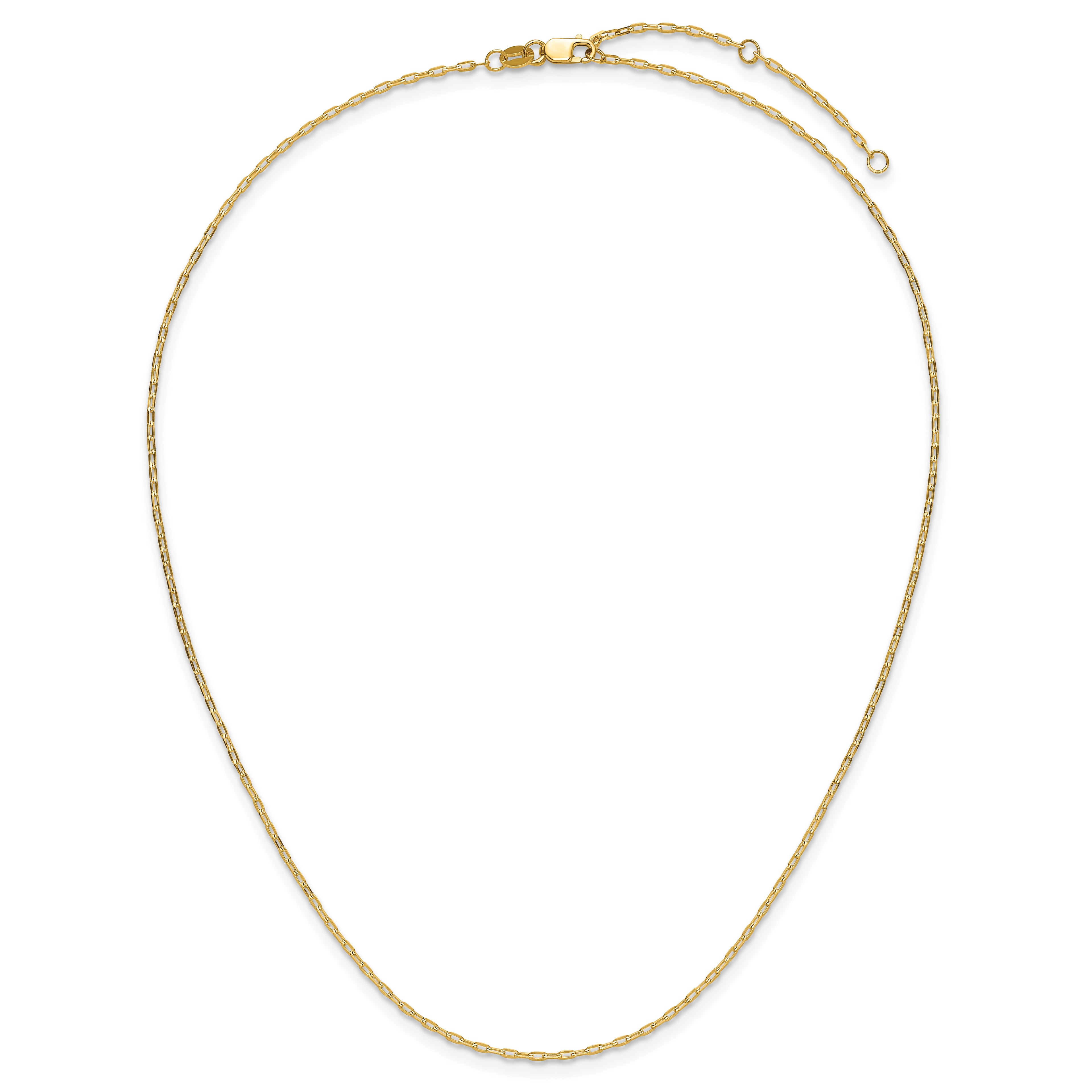 10K Yellow Gold Cable Chain Necklace, 18 in