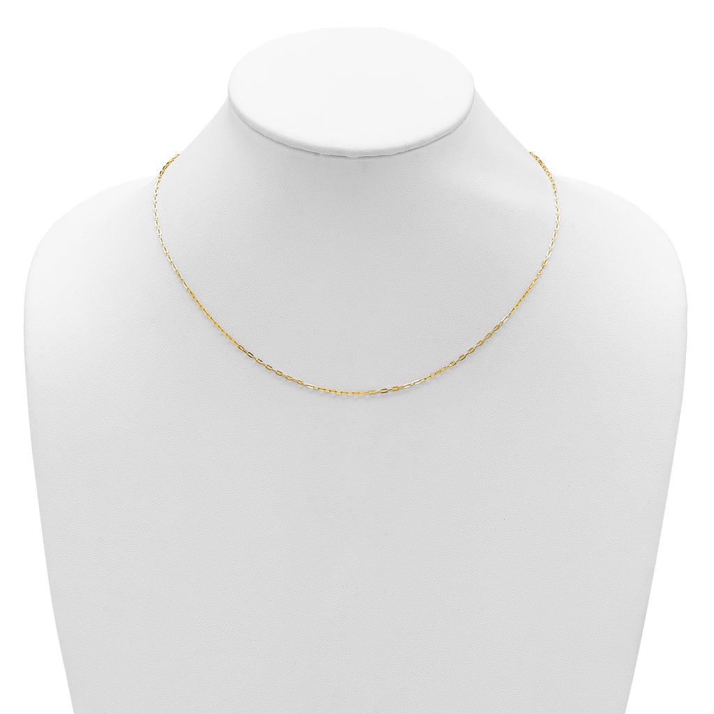 10K Yellow Gold Cable Chain Necklace, 18 in