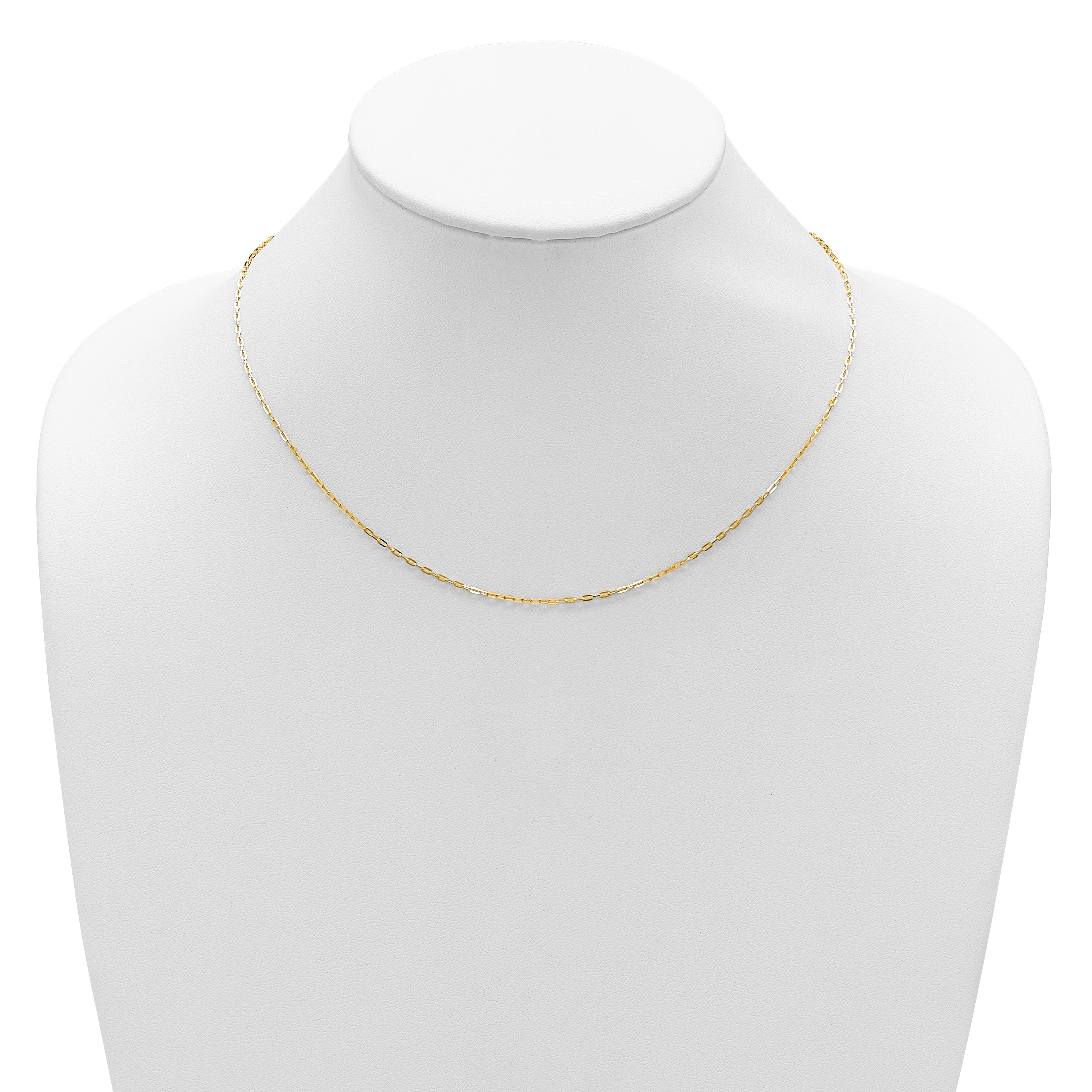 10K Yellow Gold Cable Chain Necklace, 18 in