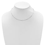 10K White Gold Cable Chain Necklace, 18 in