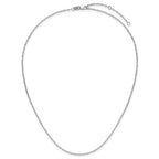 10K White Gold Cable Chain Necklace, 18 in