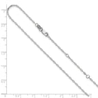 10K White Gold Cable Chain Necklace, 18 in