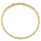 10K with Rhodium Polished and D/C Bracelet