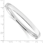 5.9mm 10K White Gold Bangle - Sophia Jewelers